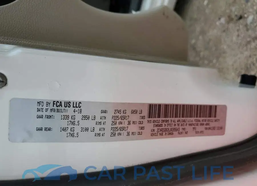 2C4RDGBG9JR285643# 12