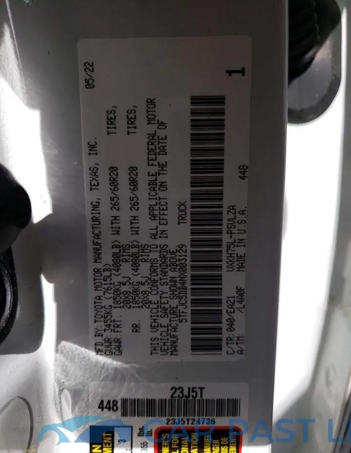 5TFJC5DB4NX003129# 12