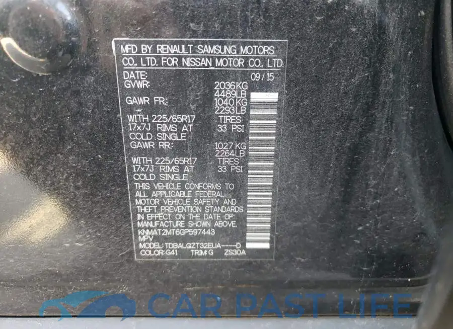 KNMAT2MT6GP597443# 12