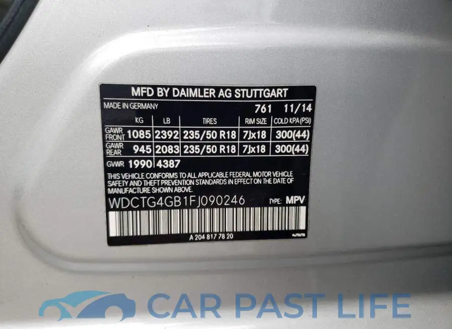 WDCTG4GB1FJ090246# 12