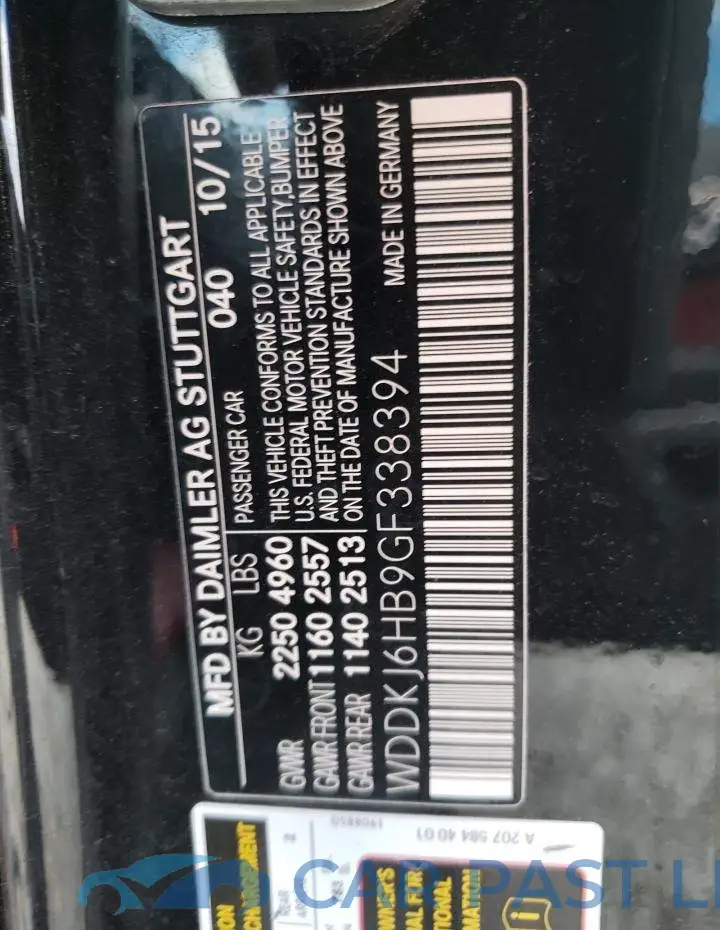 WDDKJ6HB9GF338394# 10