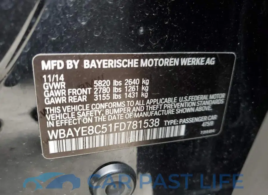 WBAYE8C51FD781538# 12