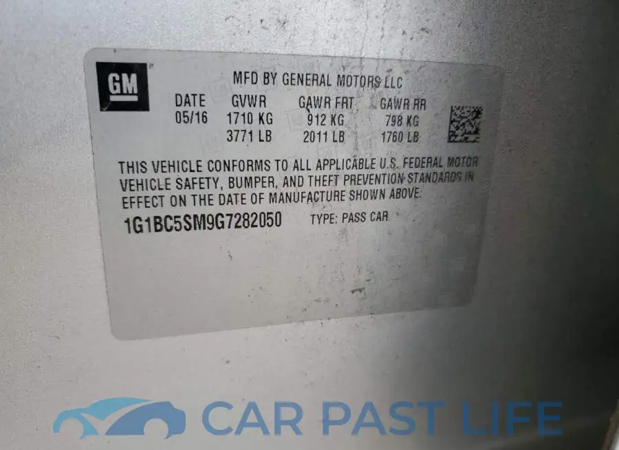1G1BC5SM9G7282050# 12