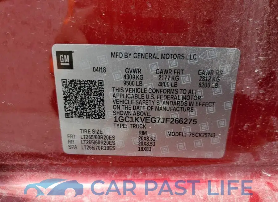 1GC1KVEG7JF266275# 12