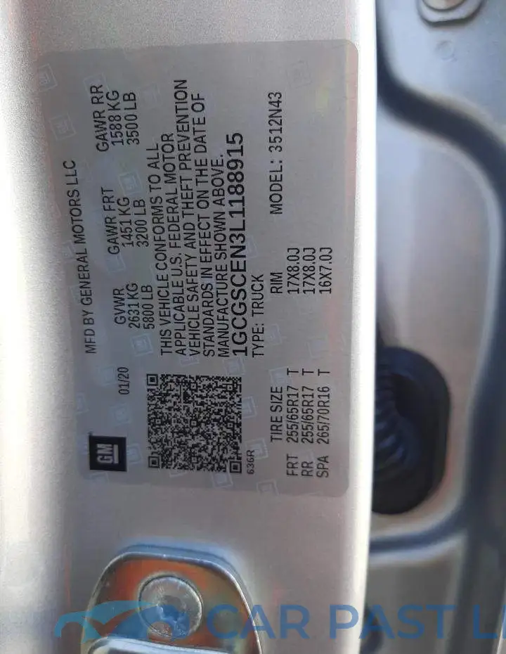 1GCGSCEN3L1188915# 12