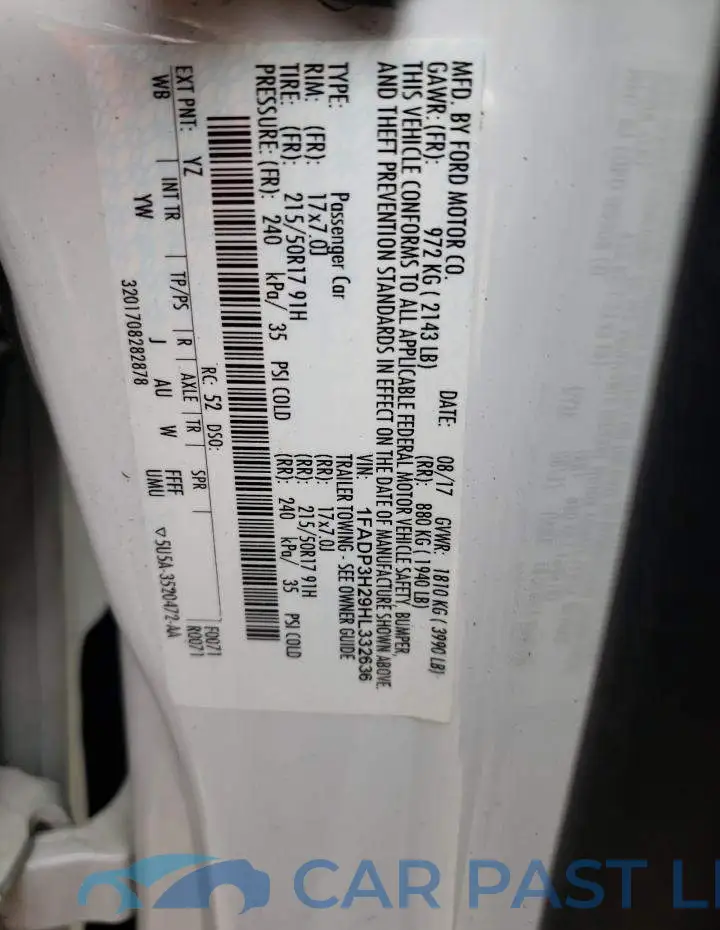 1FADP3H29HL332636# 12
