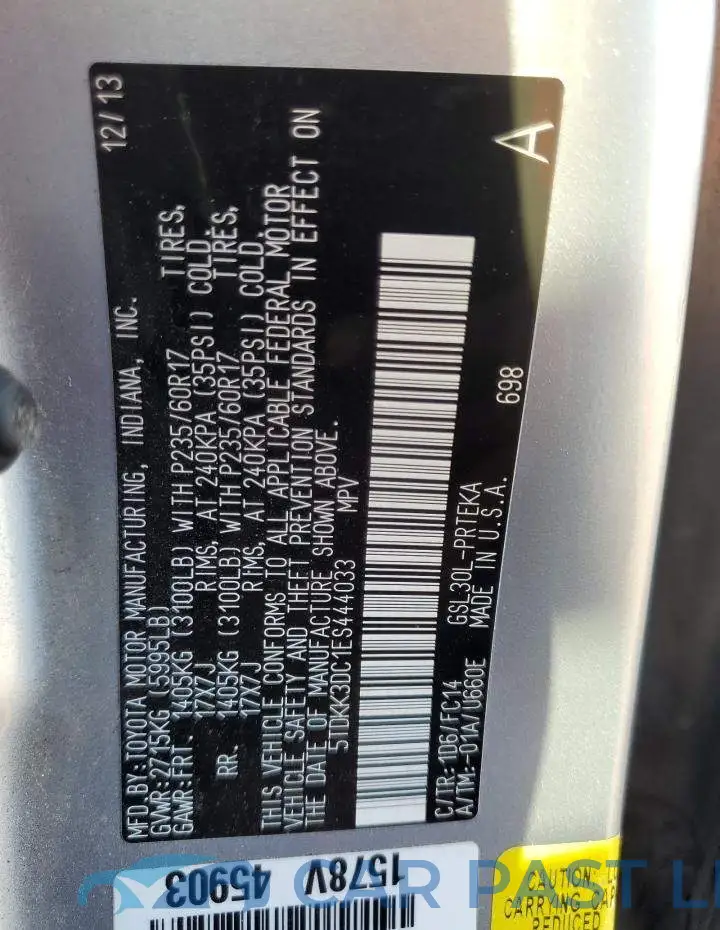5TDKK3DC1ES444033# 12