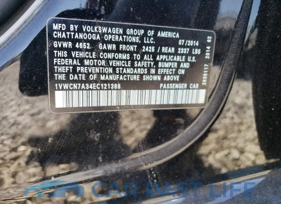 1VWCN7A34EC121388# 12