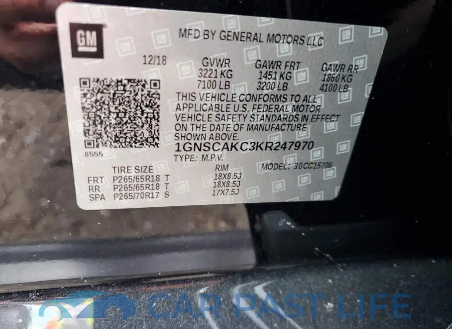 1GNSCAKC3KR247970# 13