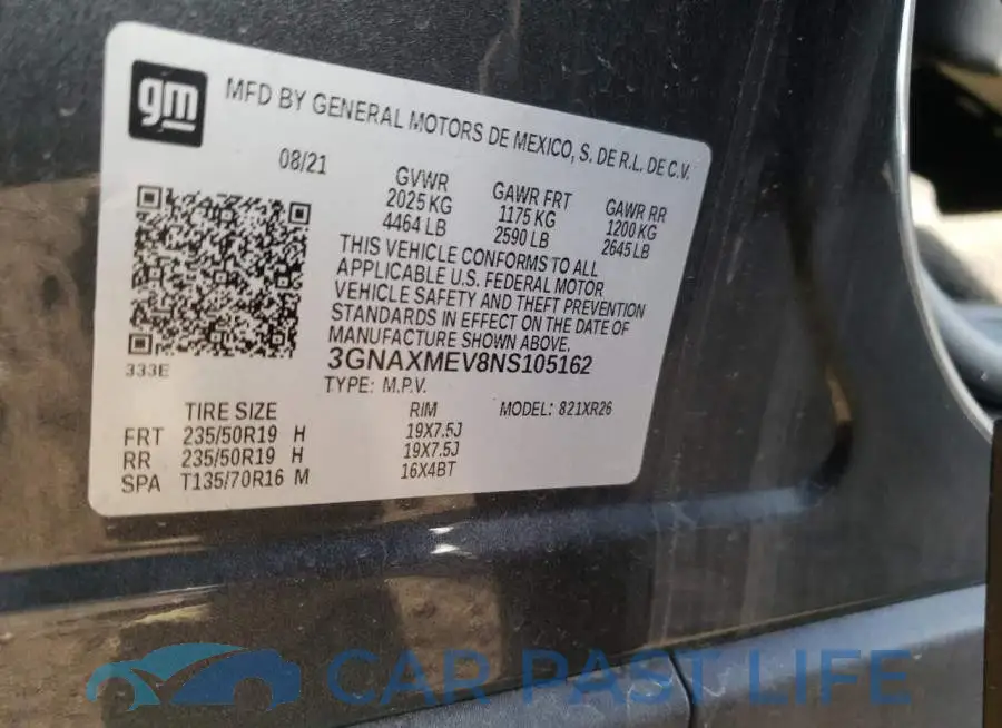 3GNAXMEV8NS105162# 12