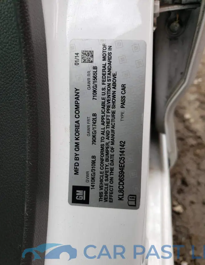 KL8CD6S94EC514142# 12