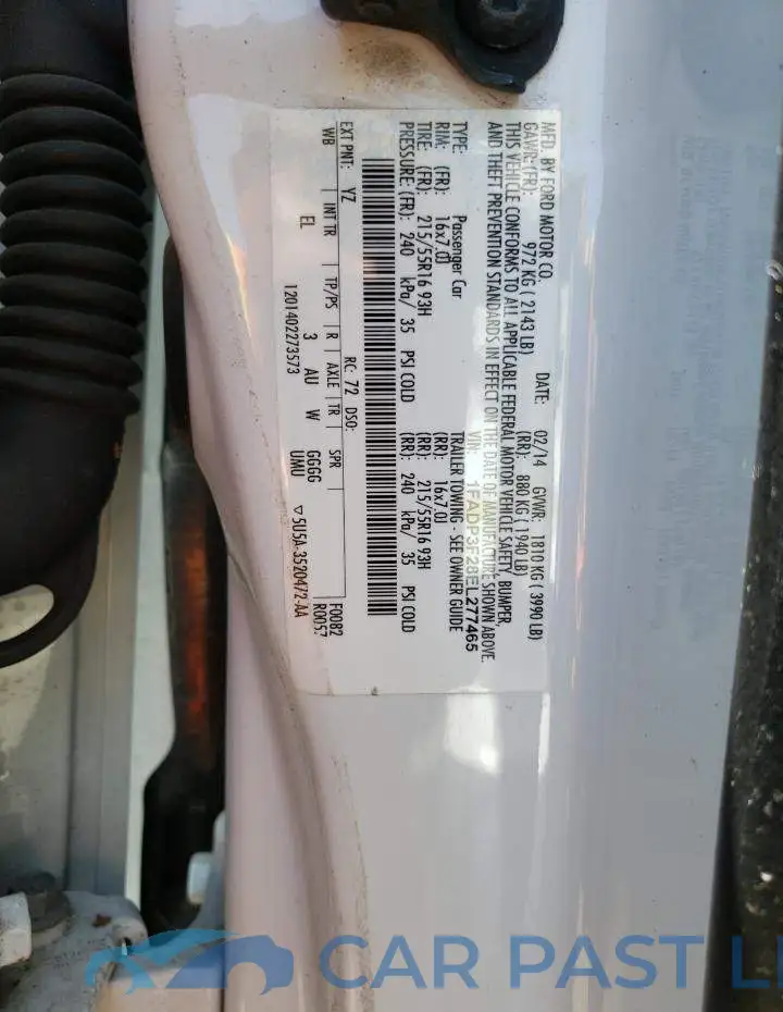 1FADP3F28EL277465# 12