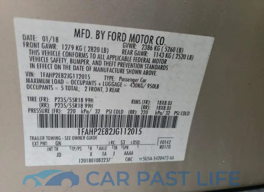 1FAHP2E82JG112015# 13