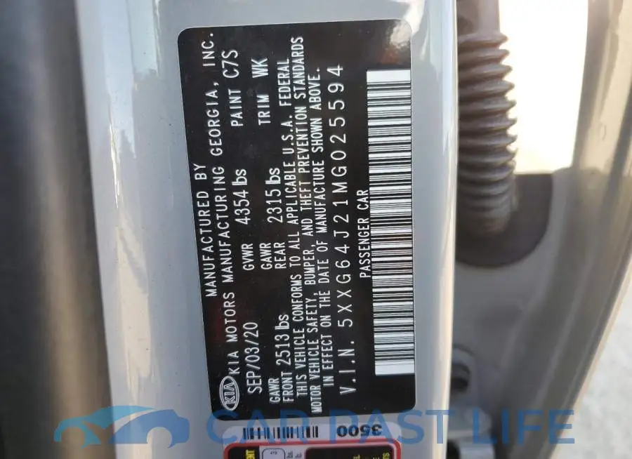 5XXG64J21MG025594# 12