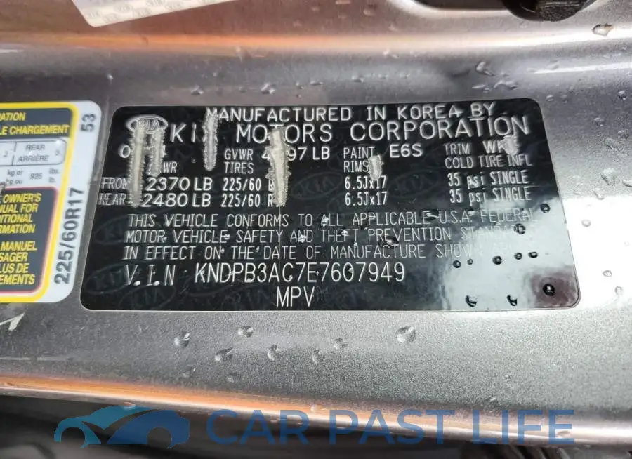 KNDPB3AC7E7607949# 13