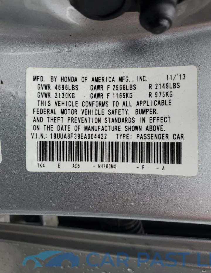 19UUA8F39EA004422# 12