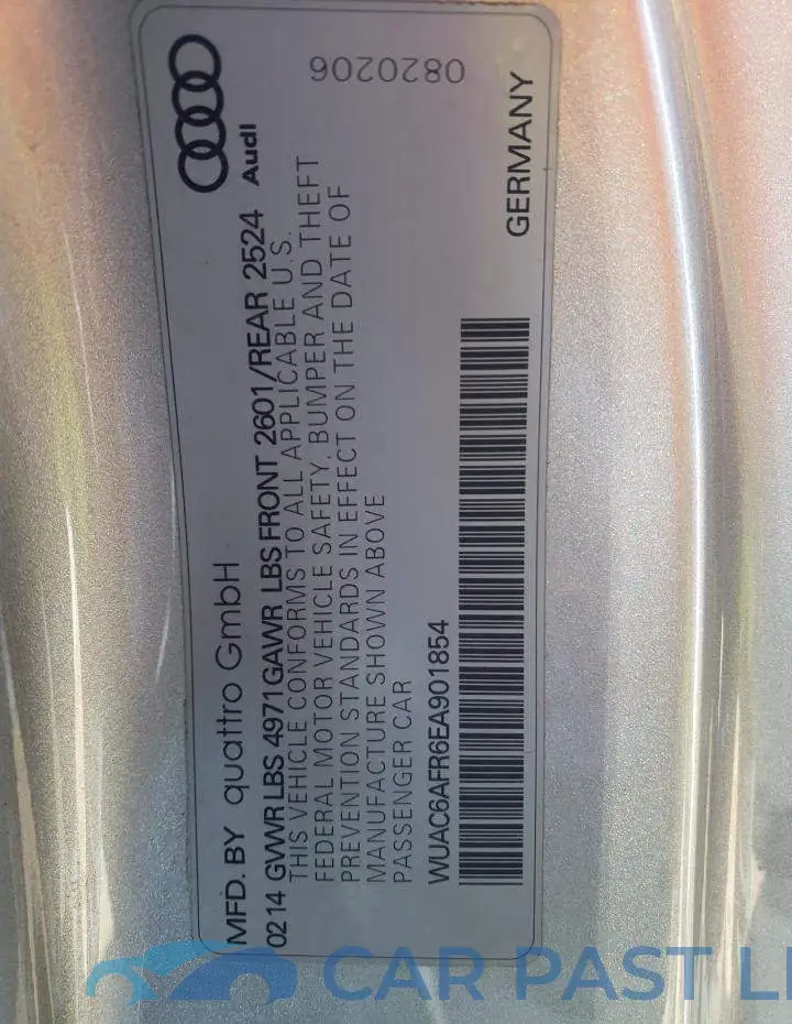 WUAC6AFR6EA901854# 12
