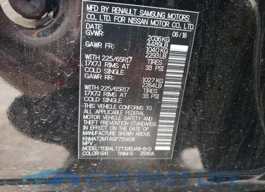 KNMAT2MT4GP715408# 14