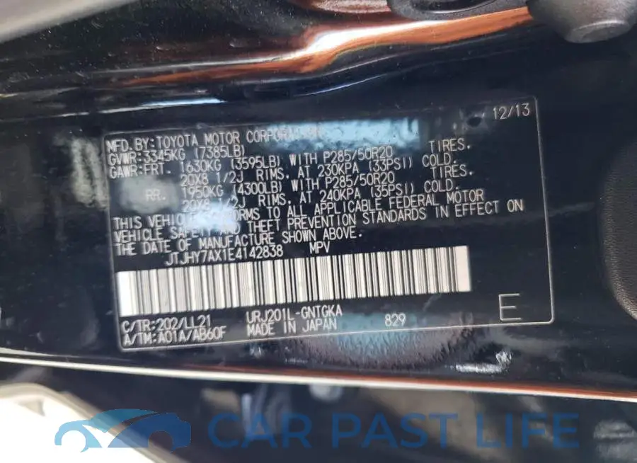 JTJHY7AX1E4142838# 13