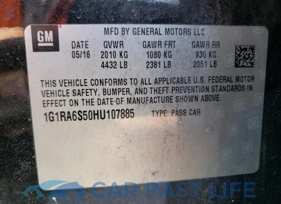 1G1RA6S50HU107885# 13