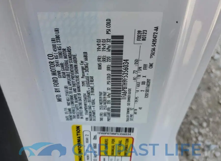 1FA6P8TH9F5356034# 12