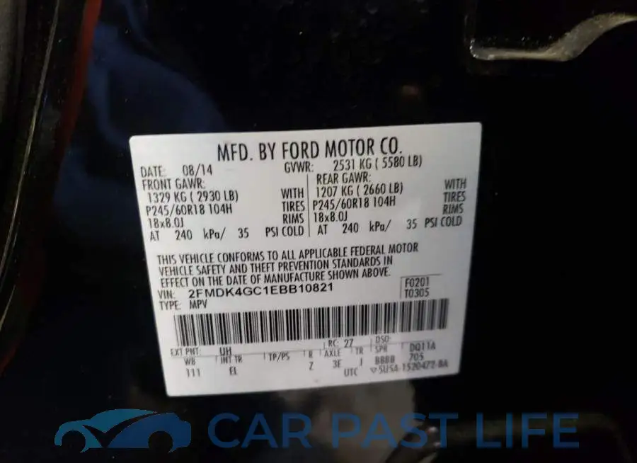 2FMDK4GC1EBB10821# 13