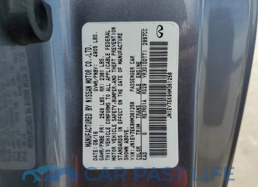 JN1EV7EK9HM361258# 12