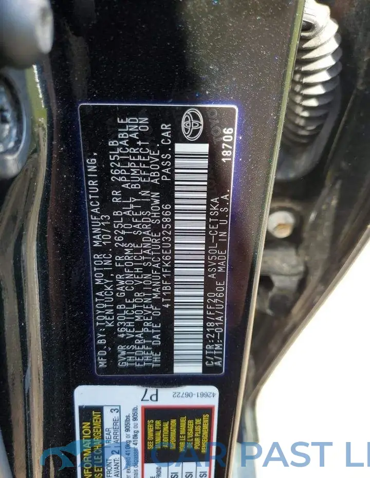 4T1BF1FK6EU325866# 13