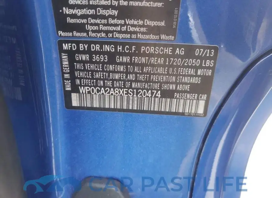 WP0CA2A8XES120474# 13