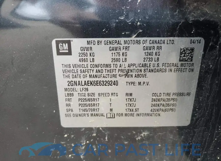2GNALAEK6E6329240# 12