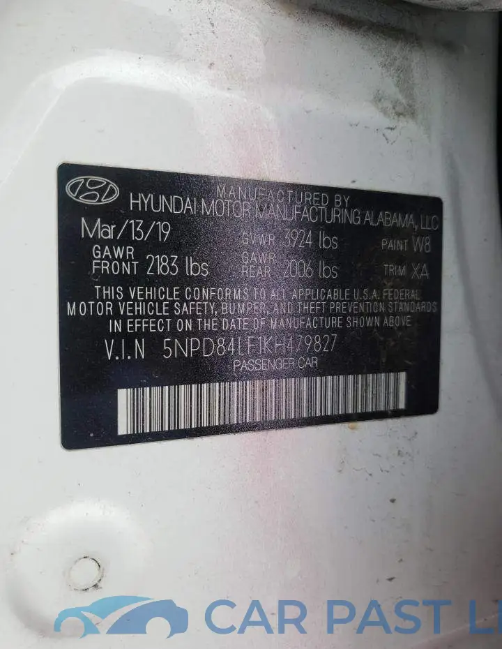 5NPD84LF1KH479827# 13