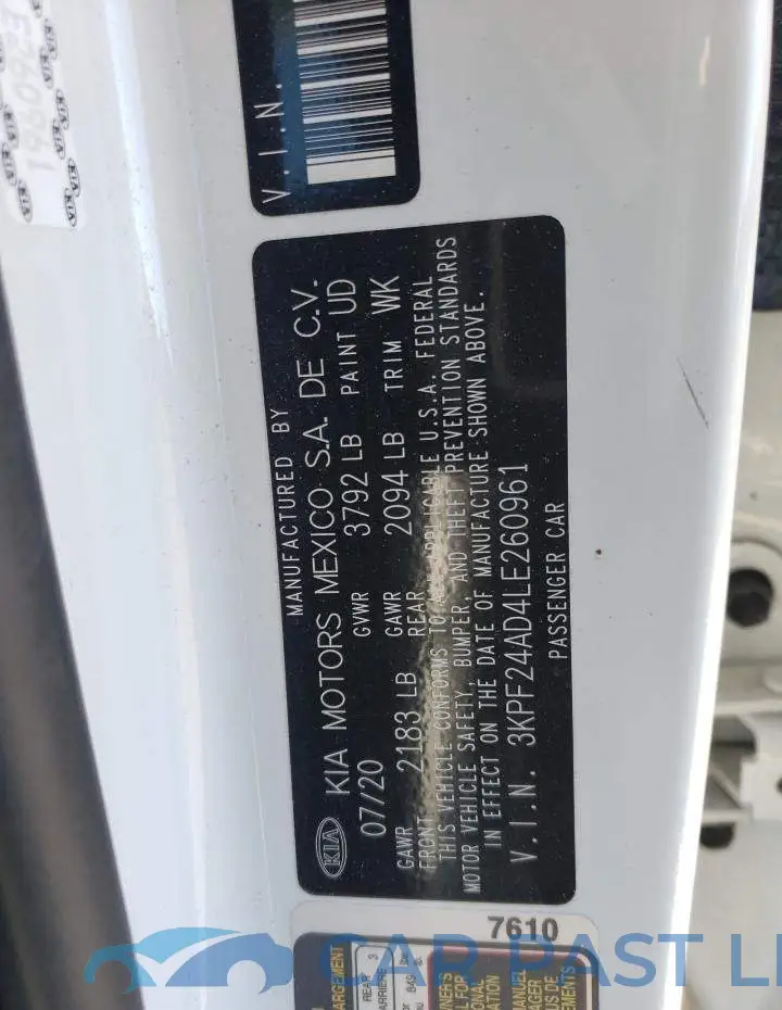 3KPF24AD4LE260961# 12