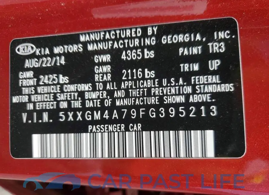 5XXGM4A79FG395213# 12