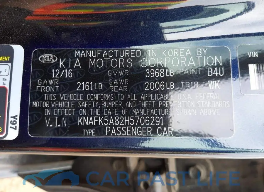 KNAFK5A82H5706291# 12