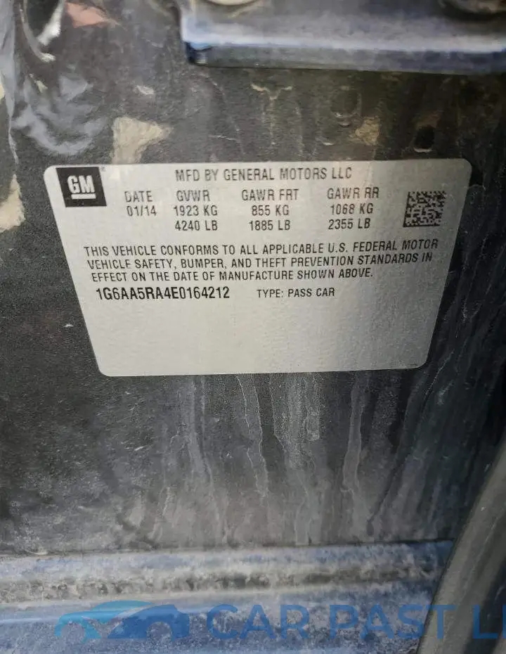 1G6AA5RA4E0164212# 12
