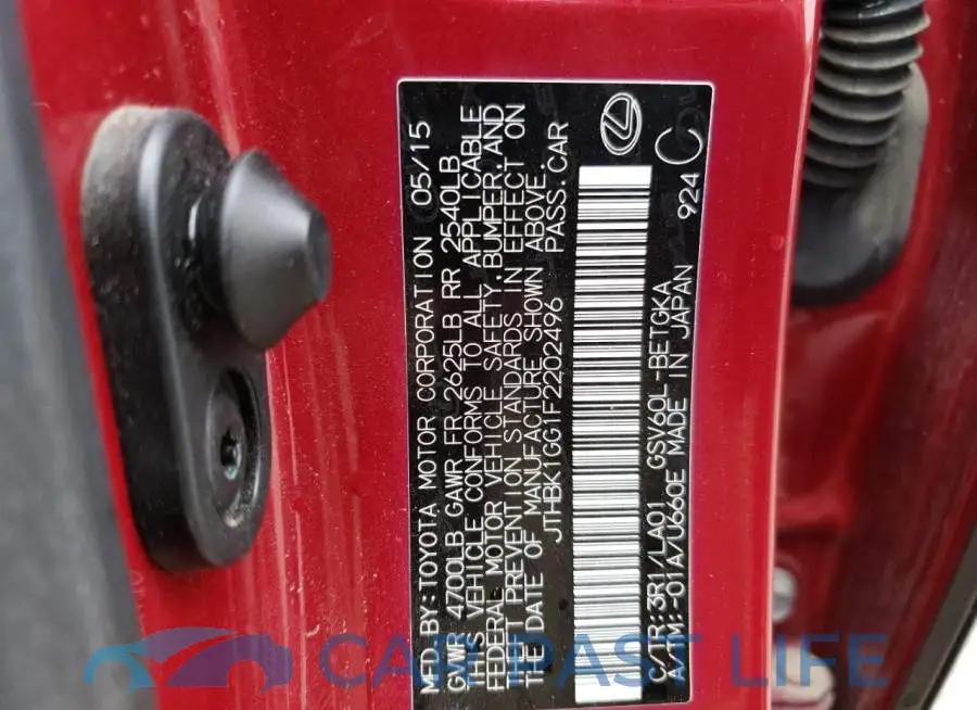 JTHBK1GG1F2202496# 12