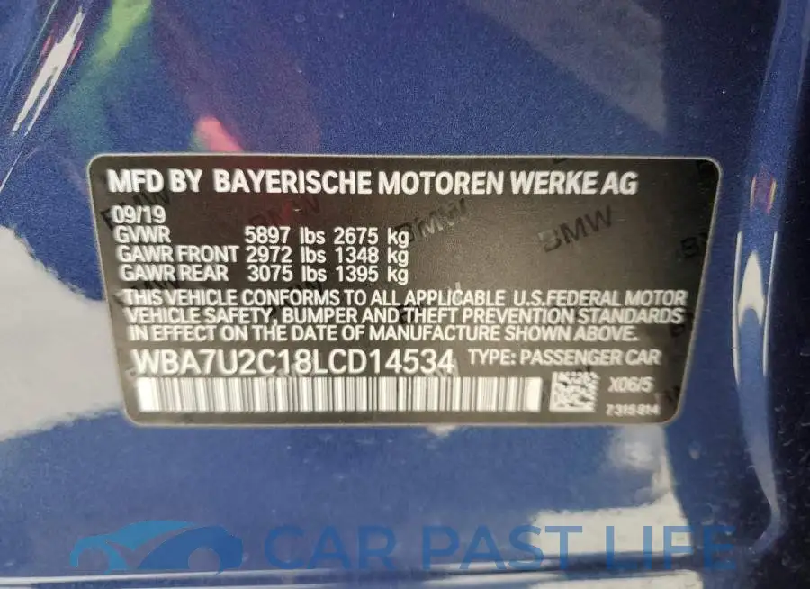 WBA7U2C18LCD14534# 12