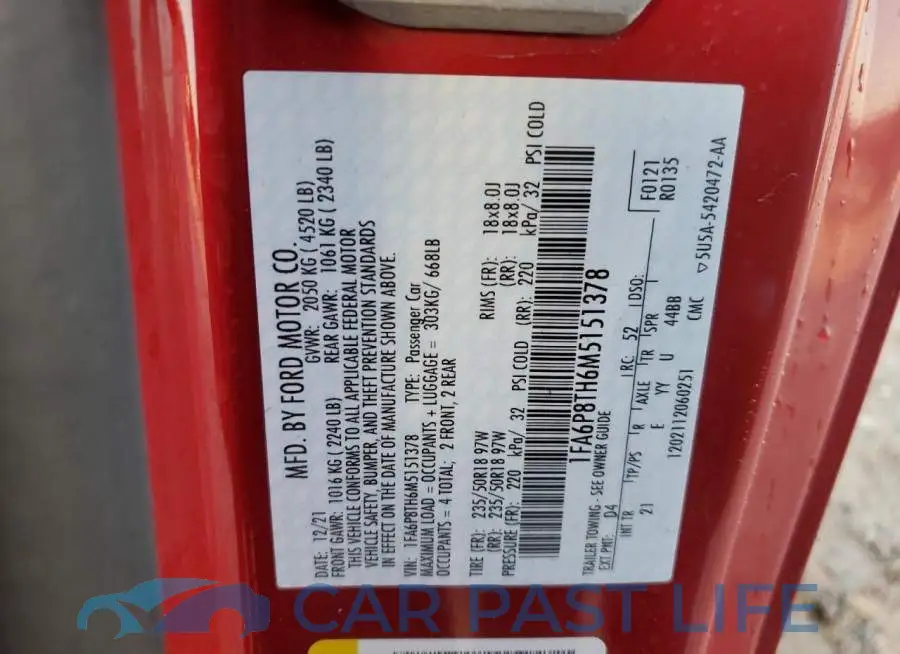 1FA6P8TH6M5151378# 13