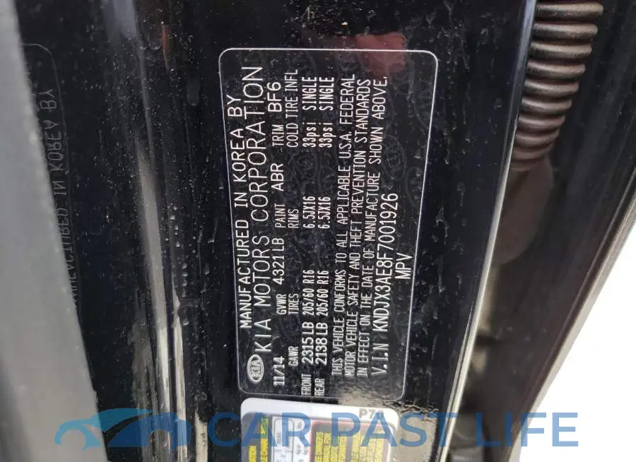 KNDJX3AE8F7001926# 12