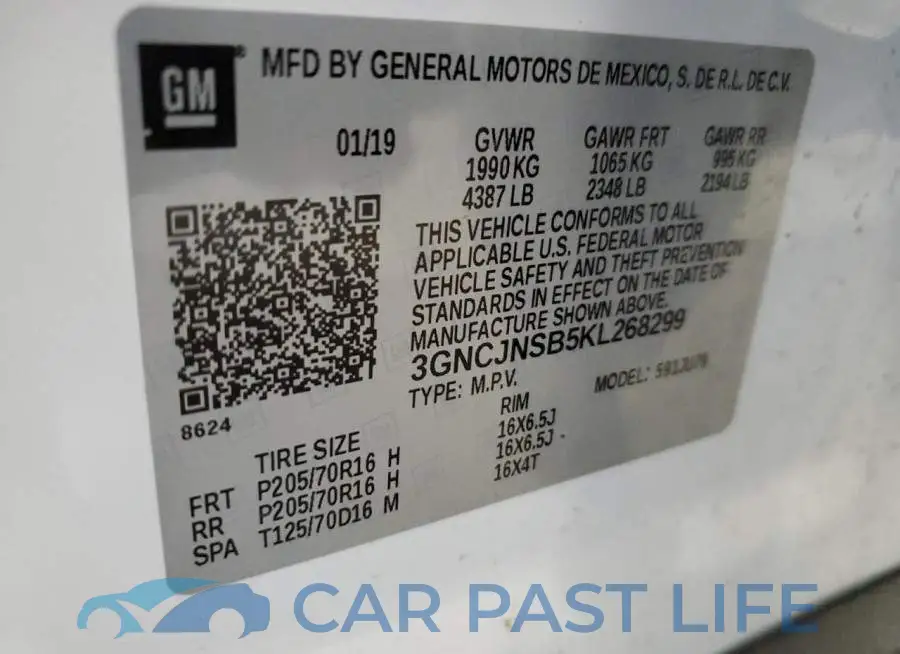 3GNCJNSB5KL268299# 14