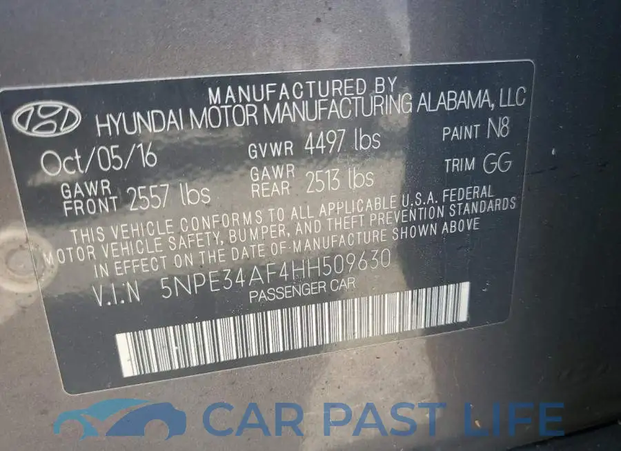 5NPE34AF4HH509630# 12
