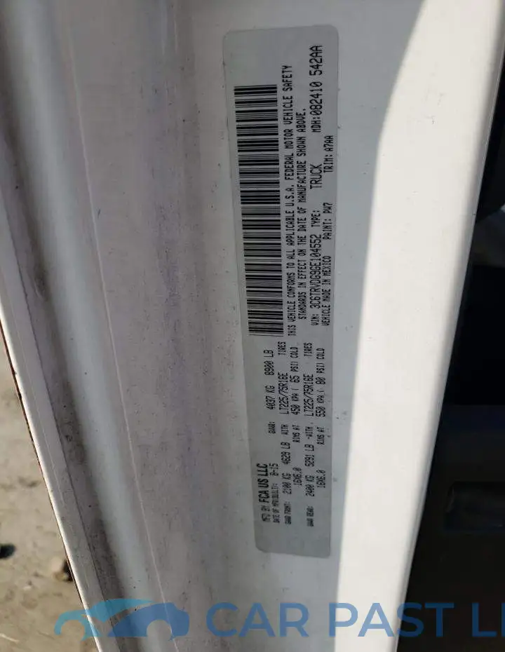 3C6TRVDG9GE104552# 14