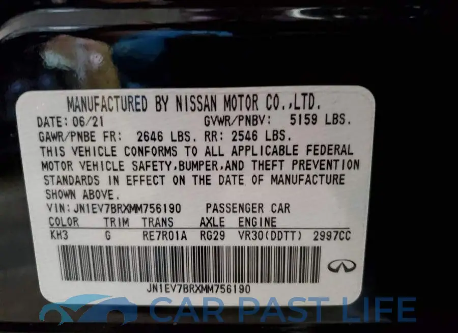 JN1EV7BRXMM756190# 12