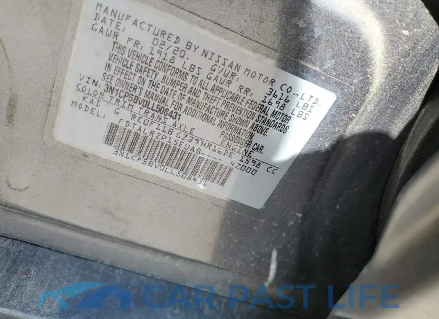 3N1CP5BV0LL508431# 13