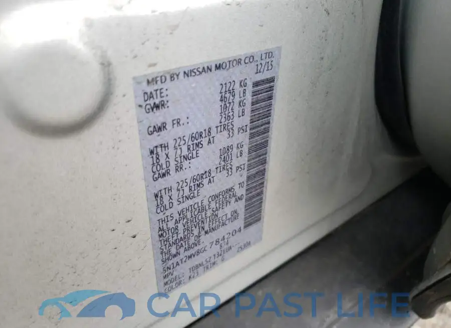 5N1AT2MV8GC784204# 12