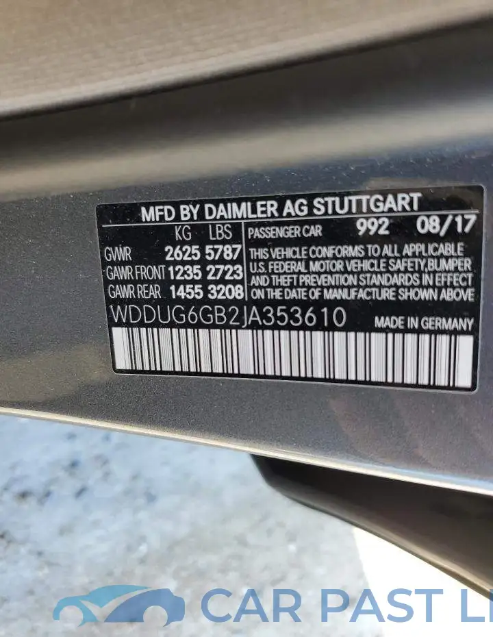 WDDUG6GB2JA353610# 12