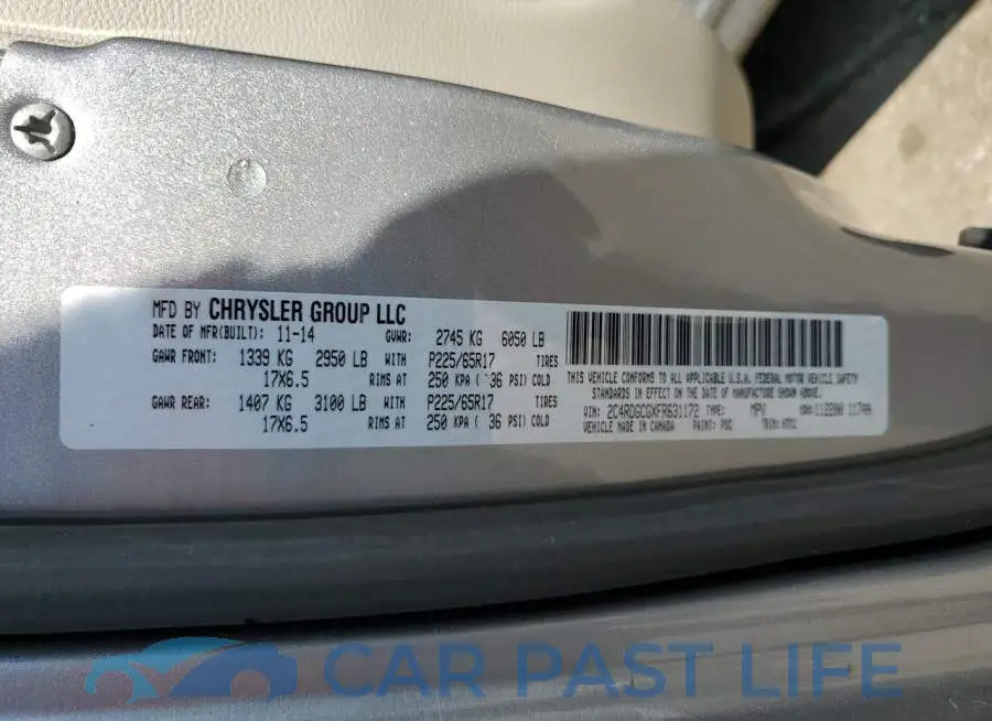 2C4RDGCGXFR631172# 12