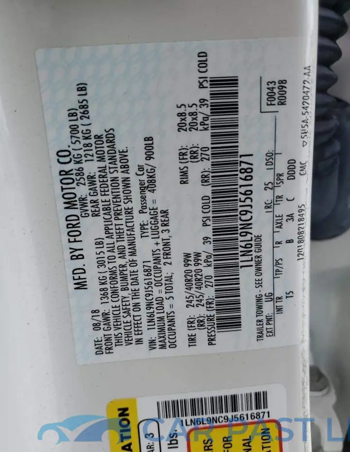 1LN6L9NC9J5616871# 12