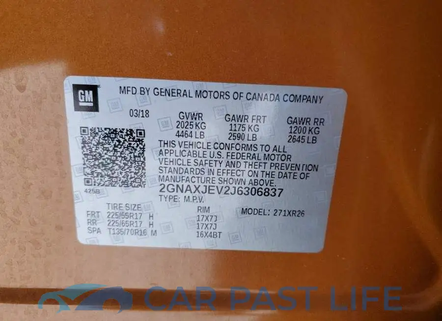 2GNAXJEV2J6306837# 13