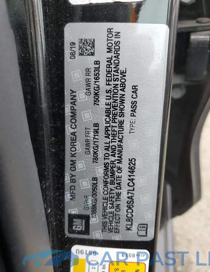 KL8CD6SA7LC414625# 12